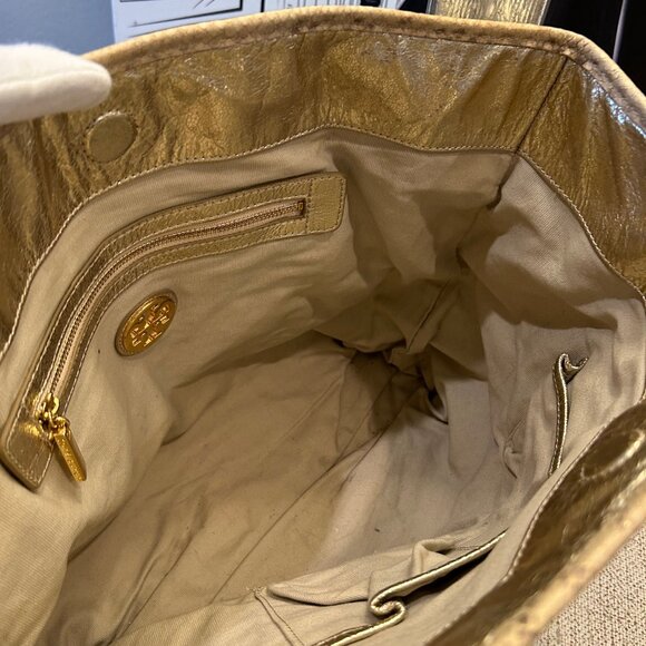 Tory Burch Metallic Tote - Picture 6 of 8